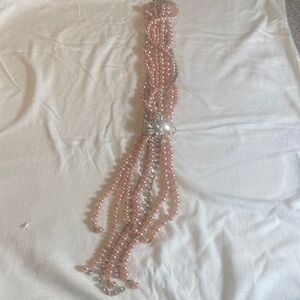 Elegant Pink Pearl Necklace